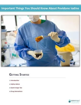 Things to know before using Povidone Iodine
