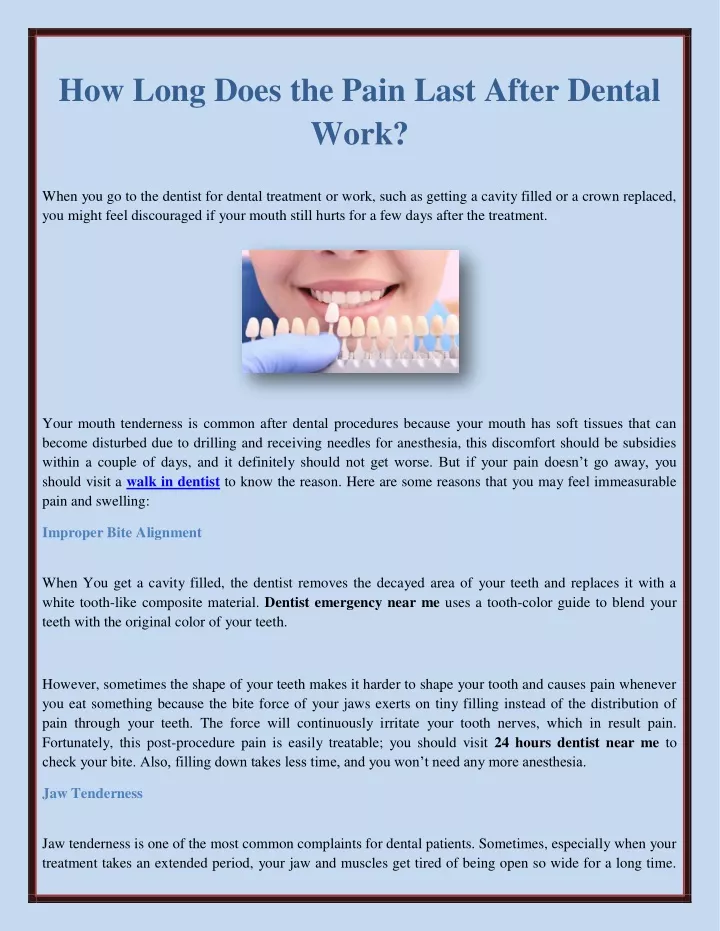 ppt-how-long-does-the-pain-last-after-dental-work-powerpoint