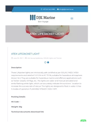 Lifejacket Light Dubai