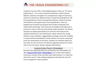 Surgical Cotton Plant in Ahmedabad
