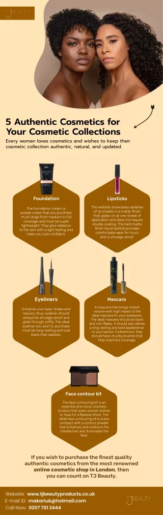 5 authentic cosmetics for your cosmetic