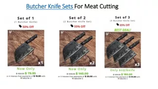 Butcher Knife Sets For Meat Cutting