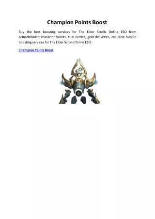 champion points boost