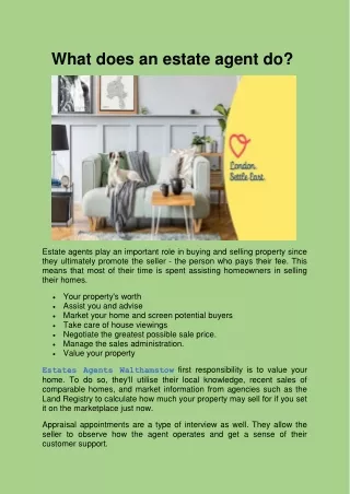 what does an estate agent do