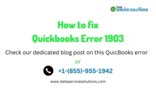Quickbooks Error 1903