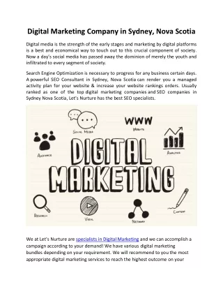 Digital Marketing Company in Sydney,Nova Scotia
