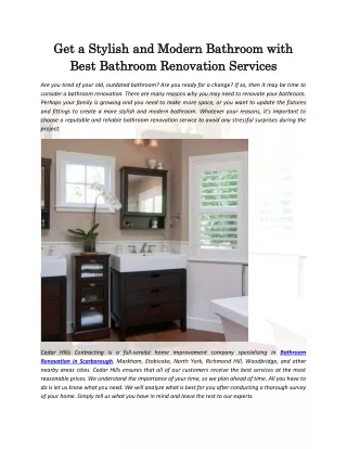 Cedar Hills Contracting