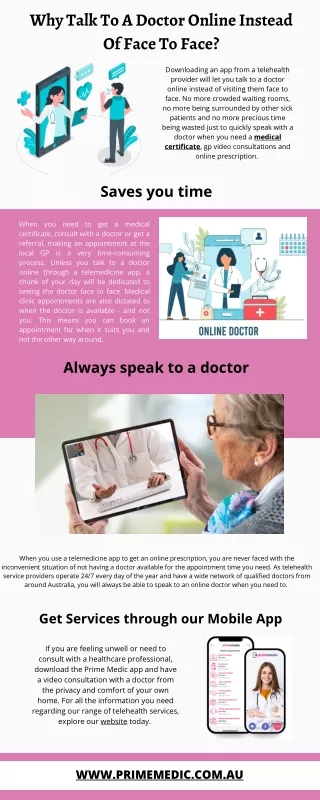 why talk to a doctor online instead of face