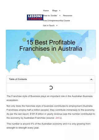 Top franchise australia