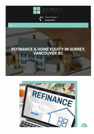 Home Equity Refinance in Surrey, Vancouver, BC