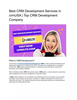 best crm development services in crmusa