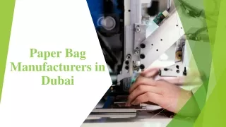 Eco Friendly Packaging Manufacturers in Dubai | Retail Shopping Bag Manufacture