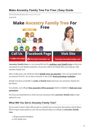 make ancestry family tree for free easy guide