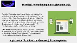 technical recruiting pipeline software in usa
