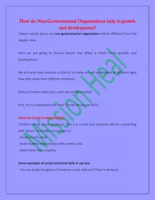 how do non how do non governmental organizations