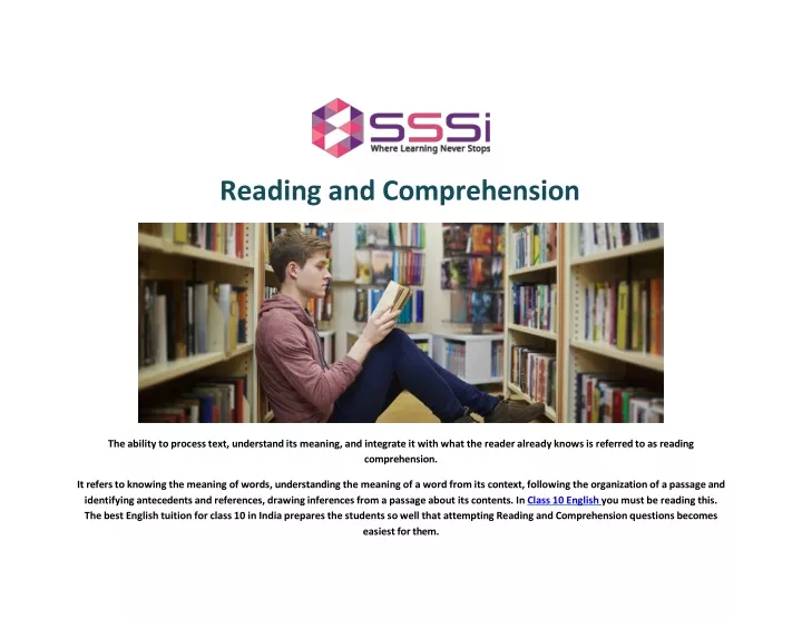 reading and comprehension