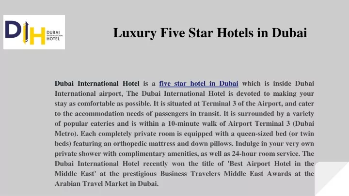 luxury five star hotels in dubai