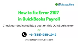 Error 2107 in QuickBooks Payroll