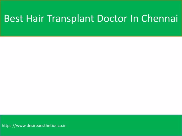 best hair transplant doctor in chennai