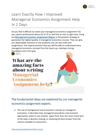 learn exactly how i improved managerial economics