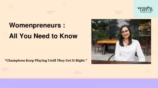 Womenpreneurs _ All You Need to Know