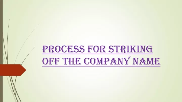 process for striking off the company name