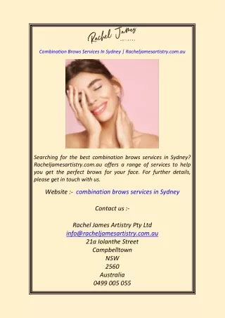 Combination Brows Services In Sydney Racheljamesartistry.com.au
