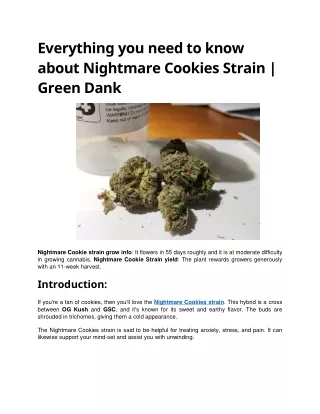 Everything you need to know about Nightmare Cookies Strain - Green Dank