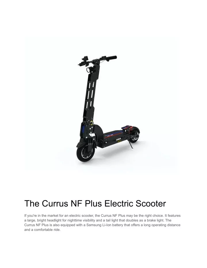 the currus nf plus electric scooter