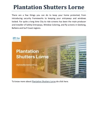 plantation shutters lorne
