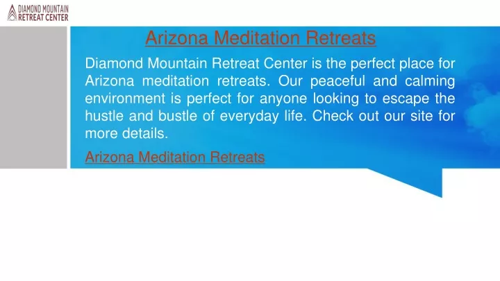 arizona meditation retreats