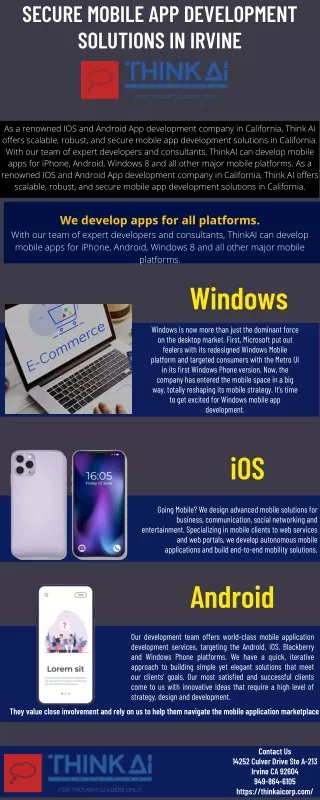 secure mobile app development solutions in irvine