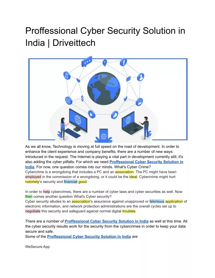 proffessional cyber security solution in india