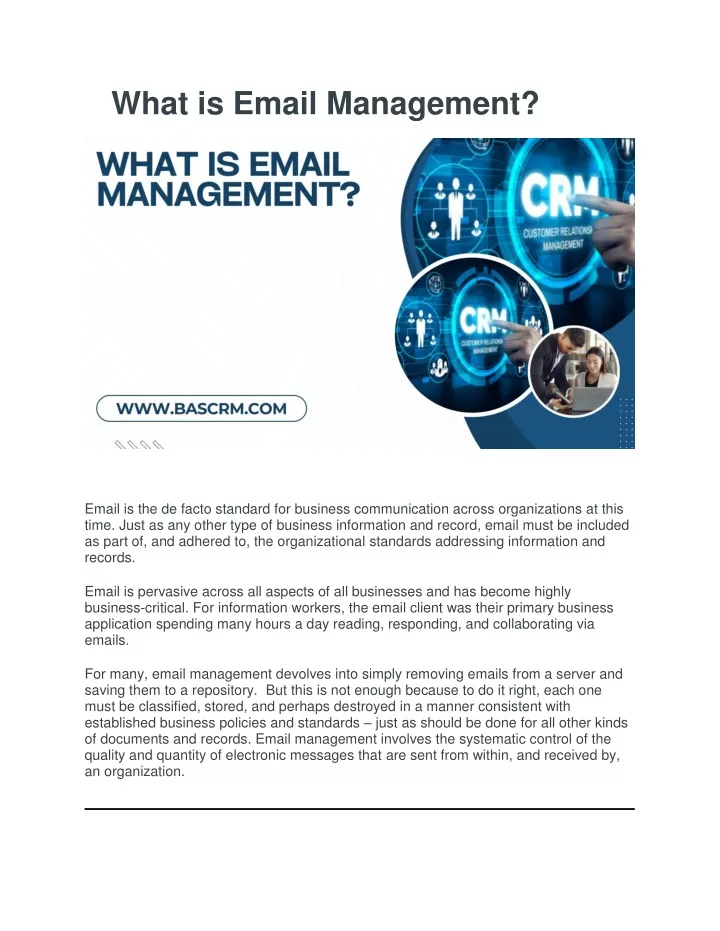 what is email management