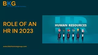Role of an HR in 2023