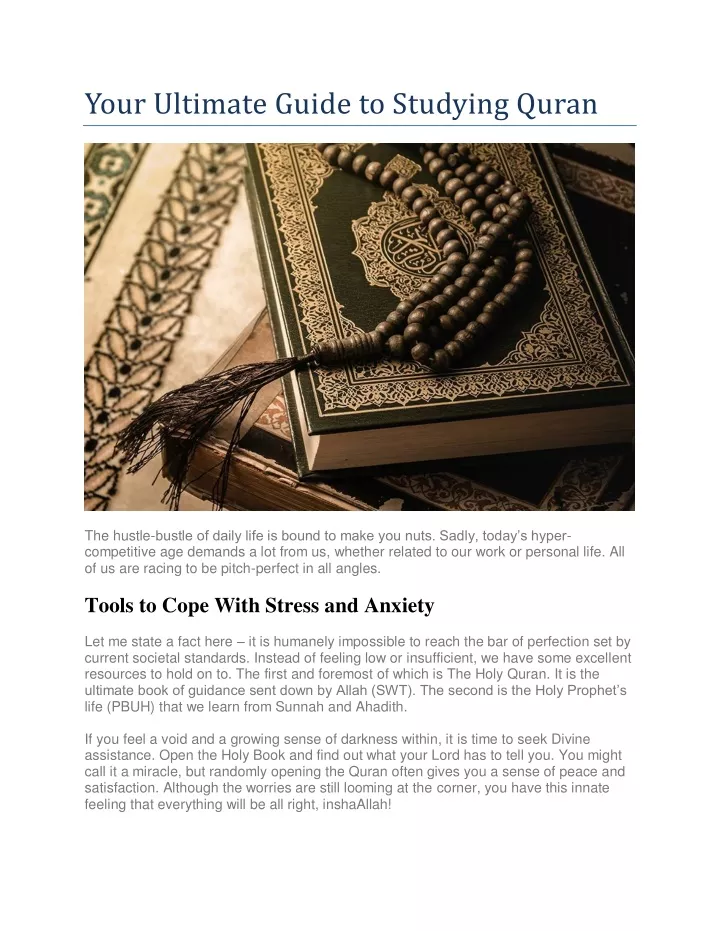 your ultimate guide to studying quran