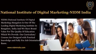 Best Digital Marketing Classes In Bangalore |NIDM Hennur