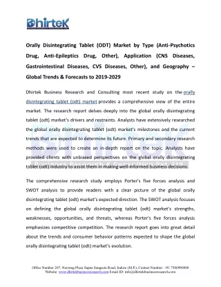 orally disintegrating tablet odt market by type
