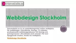 webbdesign stockholm