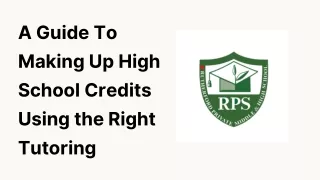 A Guide To Making Up High School Credits Using the Right Tutoring