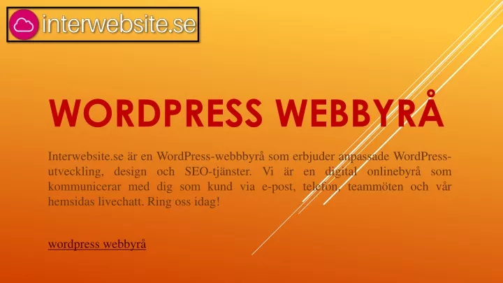 wordpress webbyr