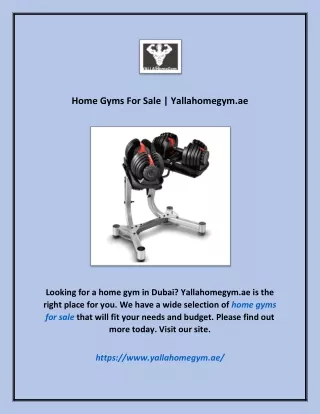 Home Gyms For Sale | Yallahomegym.ae