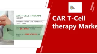 Global CAR T-Cell therapy Market is  Expected to Reach $6.1 Billion by 2031