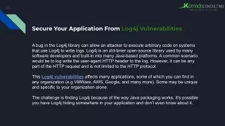 Secure Your Application From Log4j Vulnerabilities