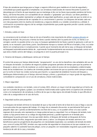 Los PRO's de usar una cerradura con teclado