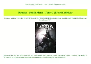 Read Batman - Death Metal - Tome 2 (French Edition) Full Pages
