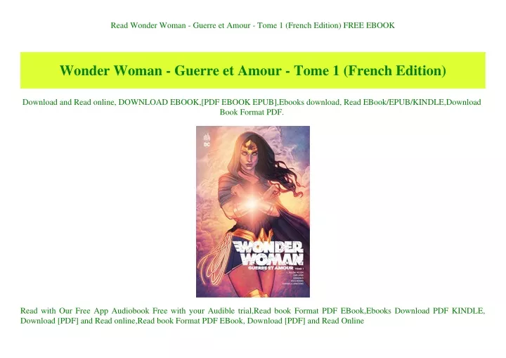 read wonder woman guerre et amour tome 1 french
