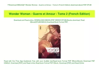 Download EBOoK@ Wonder Woman - Guerre et Amour - Tome 2 (French Edition) download ebook PDF EPUB
