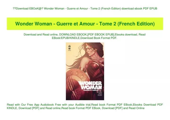 download ebook@ wonder woman guerre et amour tome