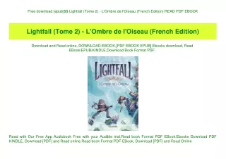 Free download [epub]$$ Lightfall (Tome 2) - L'Ombre de l'Oiseau (French Edition) READ PDF EBOOK